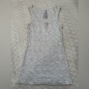 Faded Glory Light Gray/ Brown Tank Top